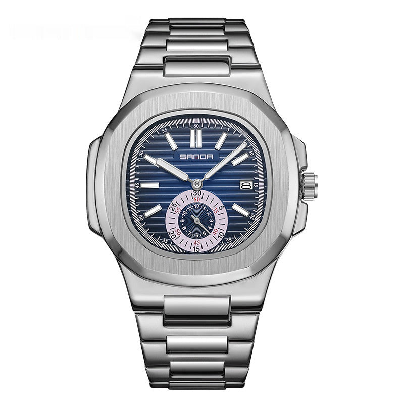 Calendar Watch 7020 Stainless Steel Watch